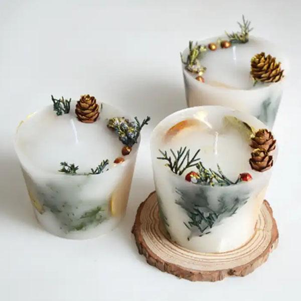 Flower Pillar Scented candles