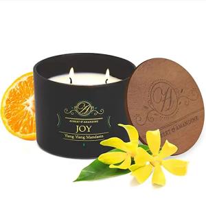 3 wick scented candles